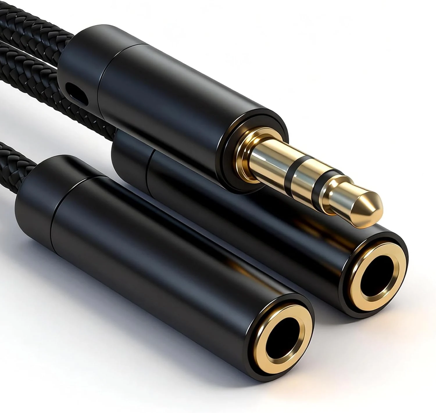 Tavirela 3.5mm Headphone Splitter, Premium Gold Plated Aux Cable Y Audio Splitter