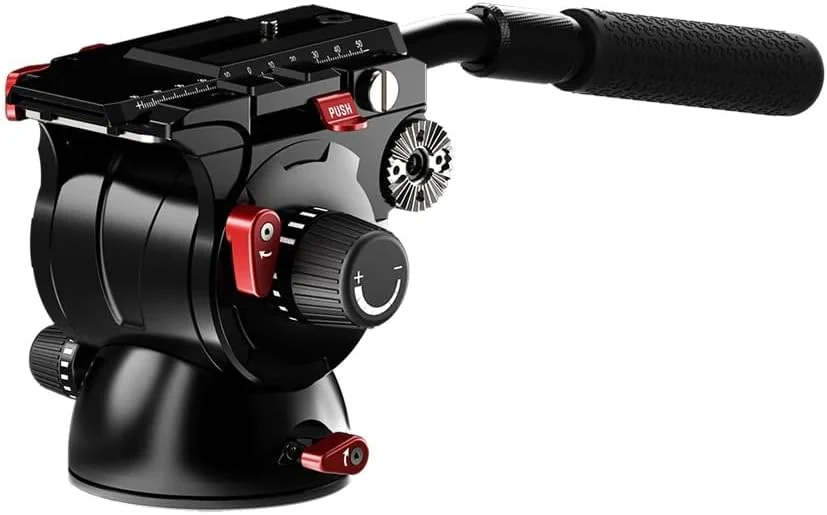 IFOOTAGE Komodo K7 Fluid Tripod Head, Heavyweight Fluid Video Head with Flat Base and Sliding Plate