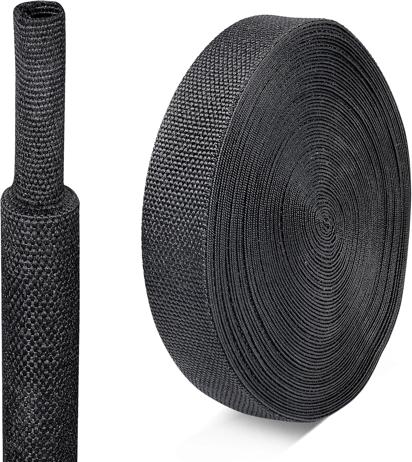 BuyUneed Braided Sleeving 2:1 Shrinkable Fabric Heat Shrink Tubing (1/2" ID, 16ft)
