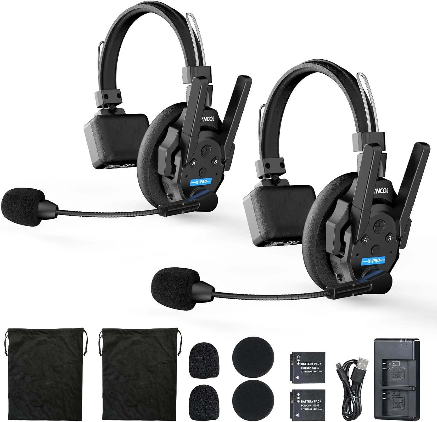 SYNCO XTALK XPRO2 Wireless Intercom Headset System (2 Person, 2.4GHz)