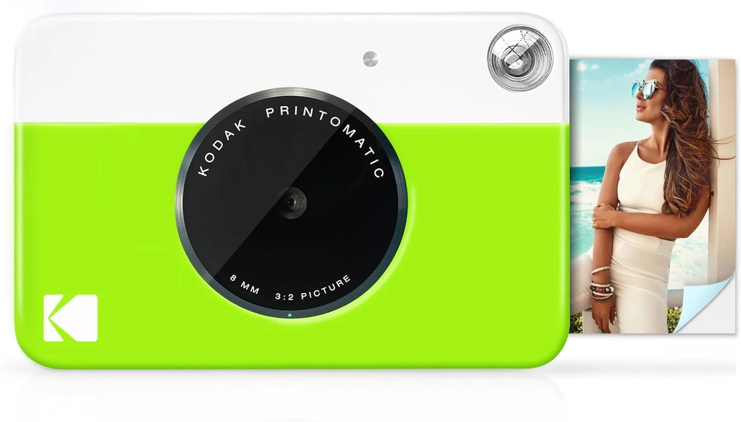 KODAK Printomatic Full-Color Instant Print Digital Camera (Zink 2x3" Sticky-Back Photo Paper, 5MP, Portable)