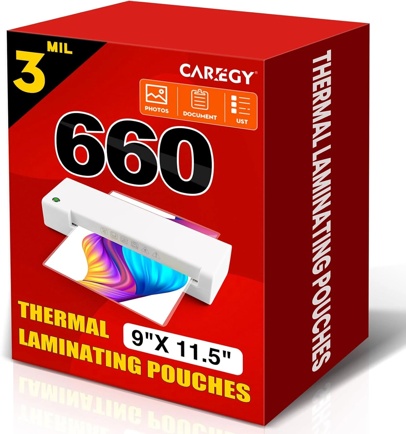 CAREGY Thermal Laminating Pouches, 660 Pack Laminating Sheets, 3 Mil, 9 x 11.5 Inches