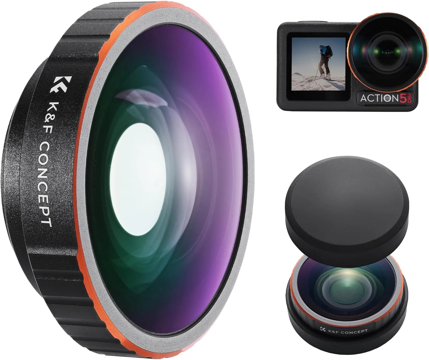 K&F CONCEPT Wide-Angle Lens Compatible with DJI Osmo Action 5 Pro