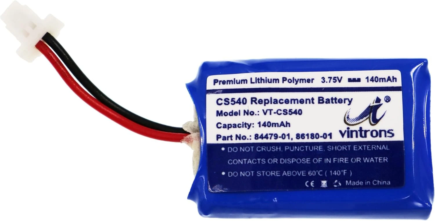CS540, C054 Battery Replacement (VINTRONS 86180-01, 84479-01) for Plantronics CS540/C054 Wireless Headset