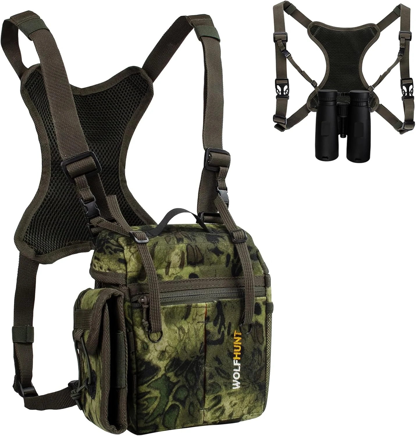 WOLFHUNT bino chest pack with rangefinder pouch