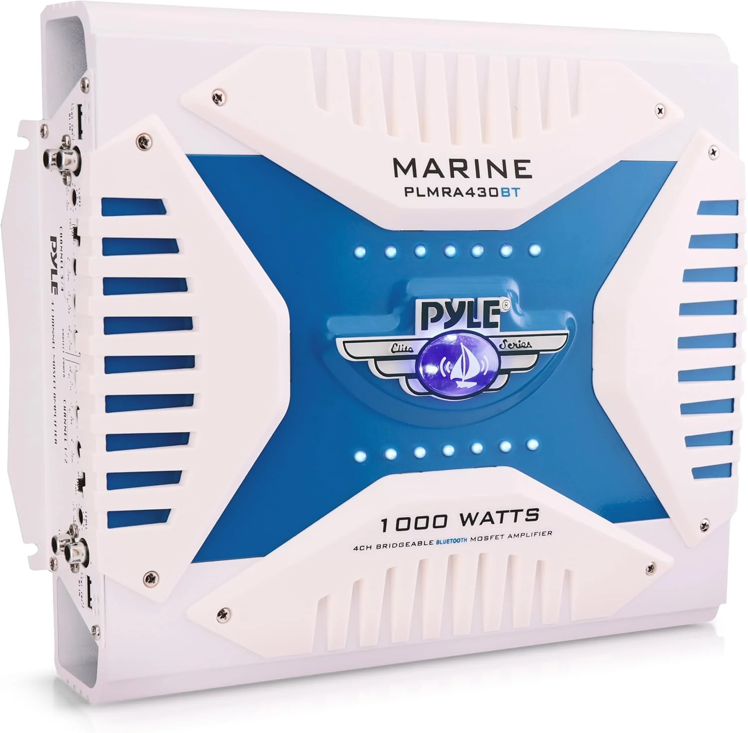 Pyle PLMRA430BT 2.1 Bluetooth Marine Amplifier Receiver (4-Channel, Bridgeable)