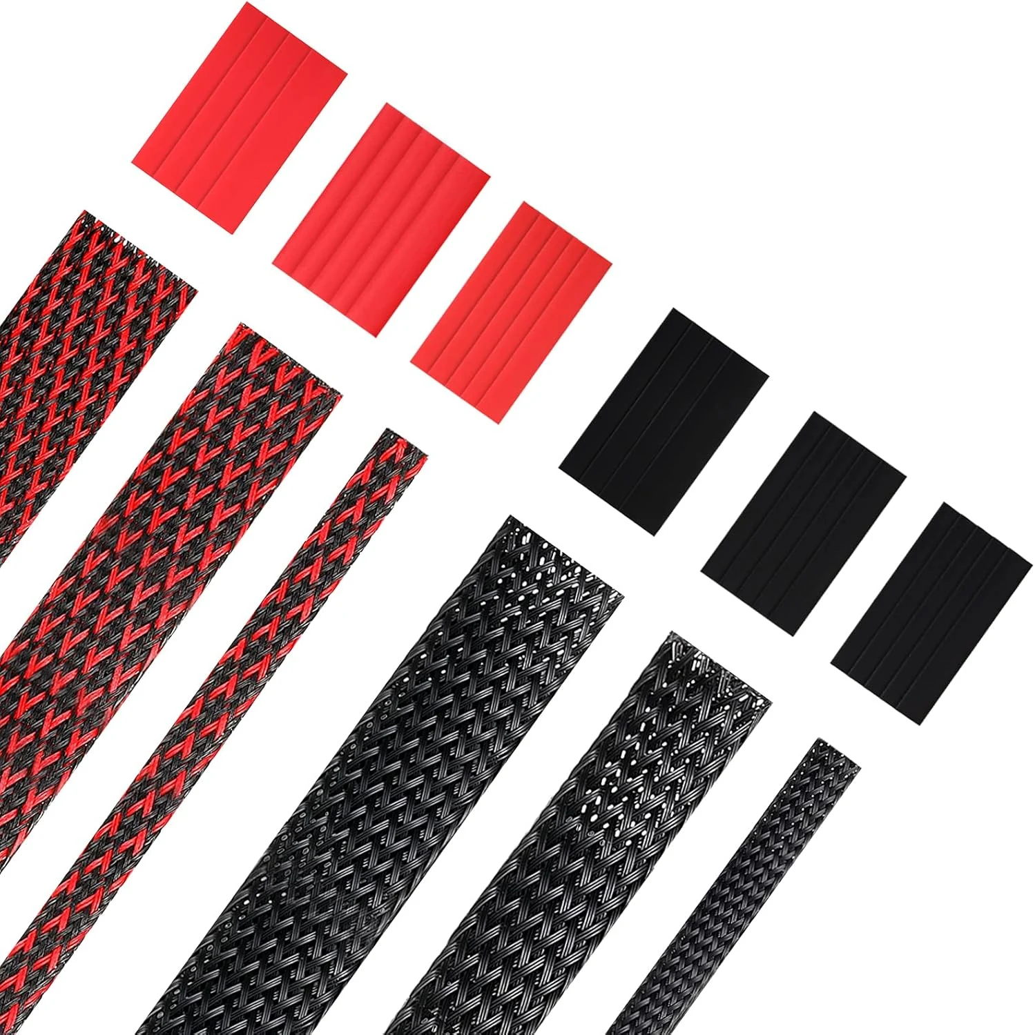 Xuniea 96ft Wire Loom Braided Cable Sleeve Covers Cord Management