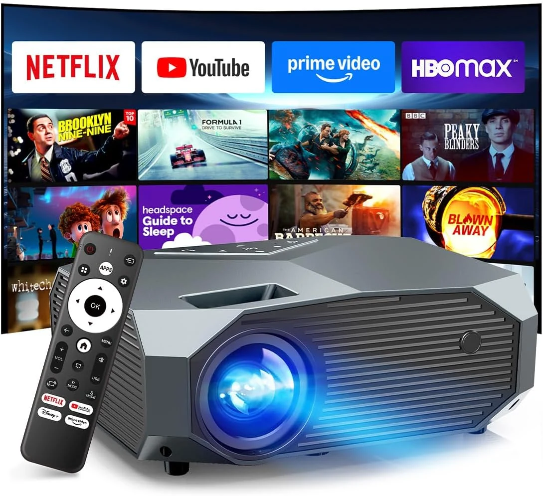 YOWHICK Smart Projector with WiFi 6 and Bluetooth 5.3 (DP03-L)