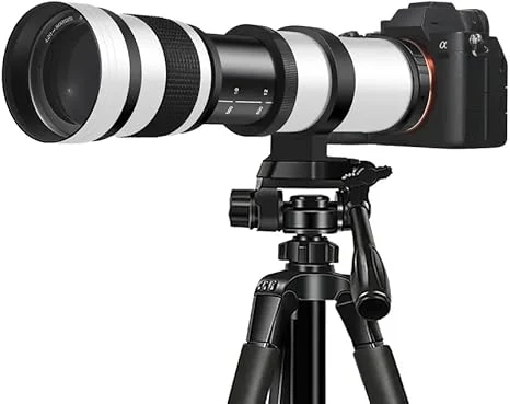 420-800mm f/8.3 Telephoto Lens Zoom SLR Camera Lens for Canon EOS Rebel SL3 SL2