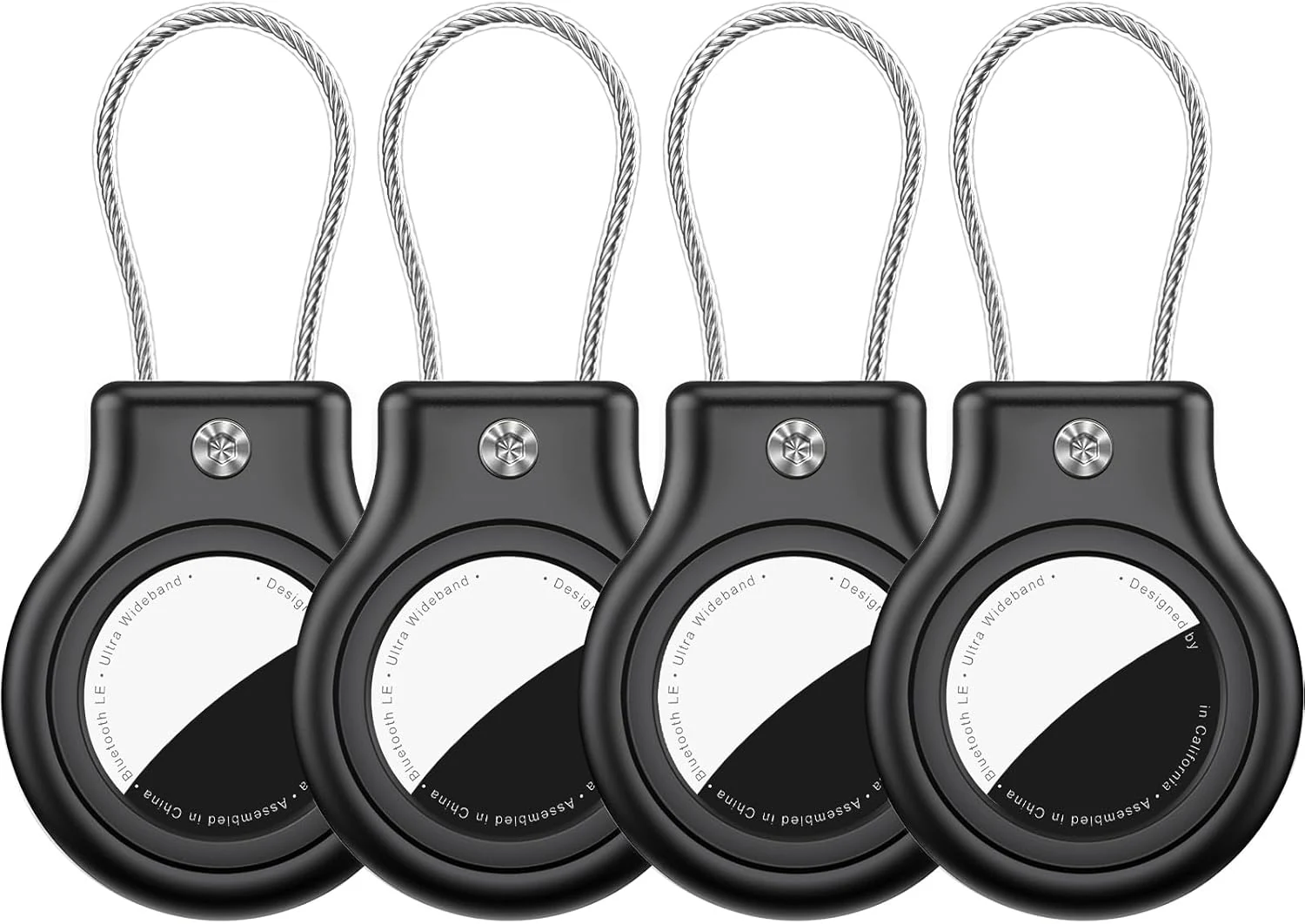 4 Pack Waterproof AirTag Holder for AirTag 1st & 2nd Generation, AirTag Keychain with Secure Lock