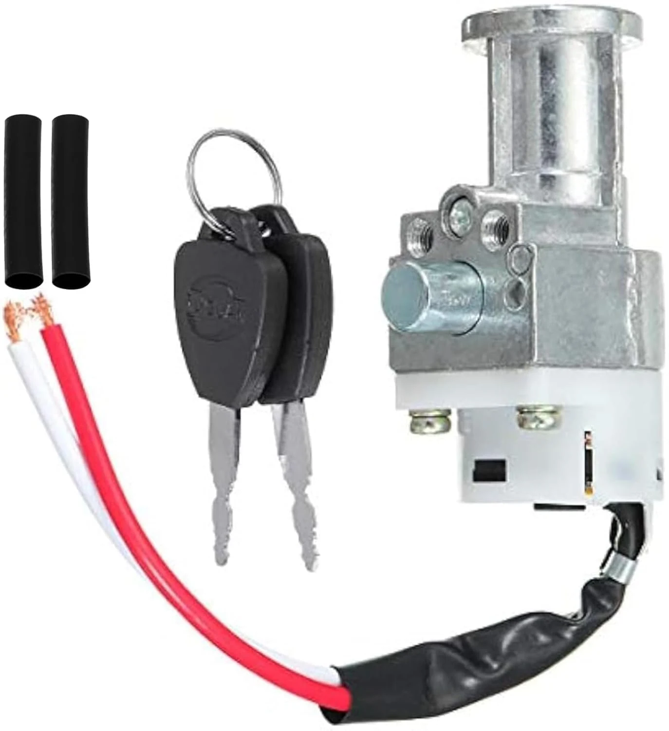 Battery Chager Ignition Switch Lock with 2 Keys for Motorcycle Electric Bike Scooter E-Bike Electric Lock Accessories