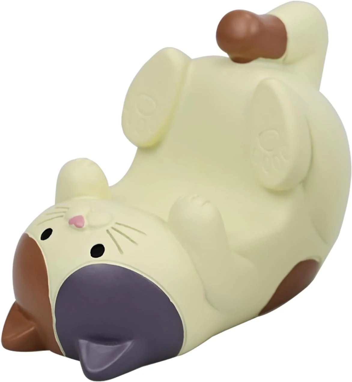 Mevodeata Cat-Shaped Phone Stand Animal Resin Gifts for Cat Lovers (White)