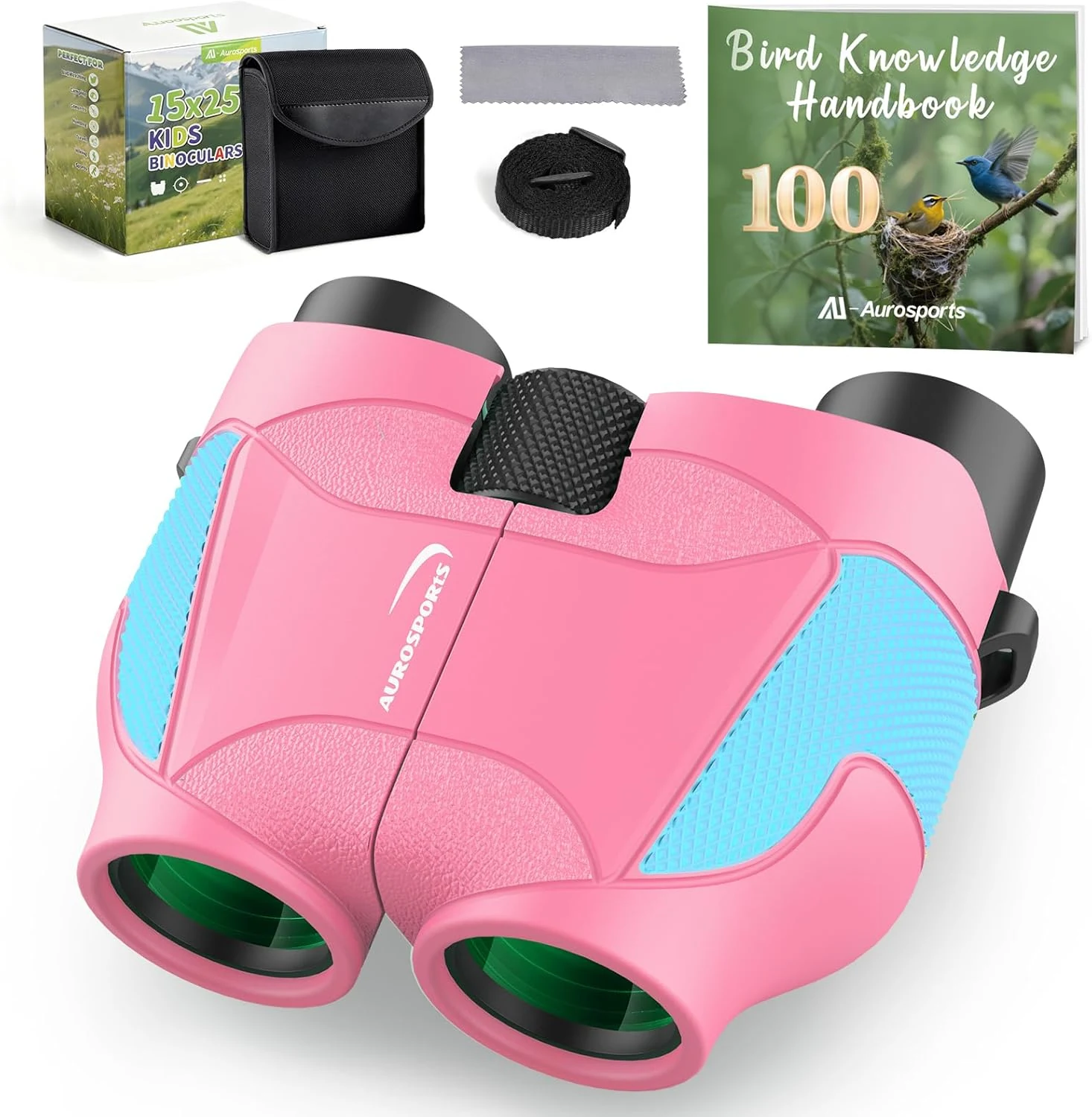 Aurosports 15x25 Compact Binoculars for Kids