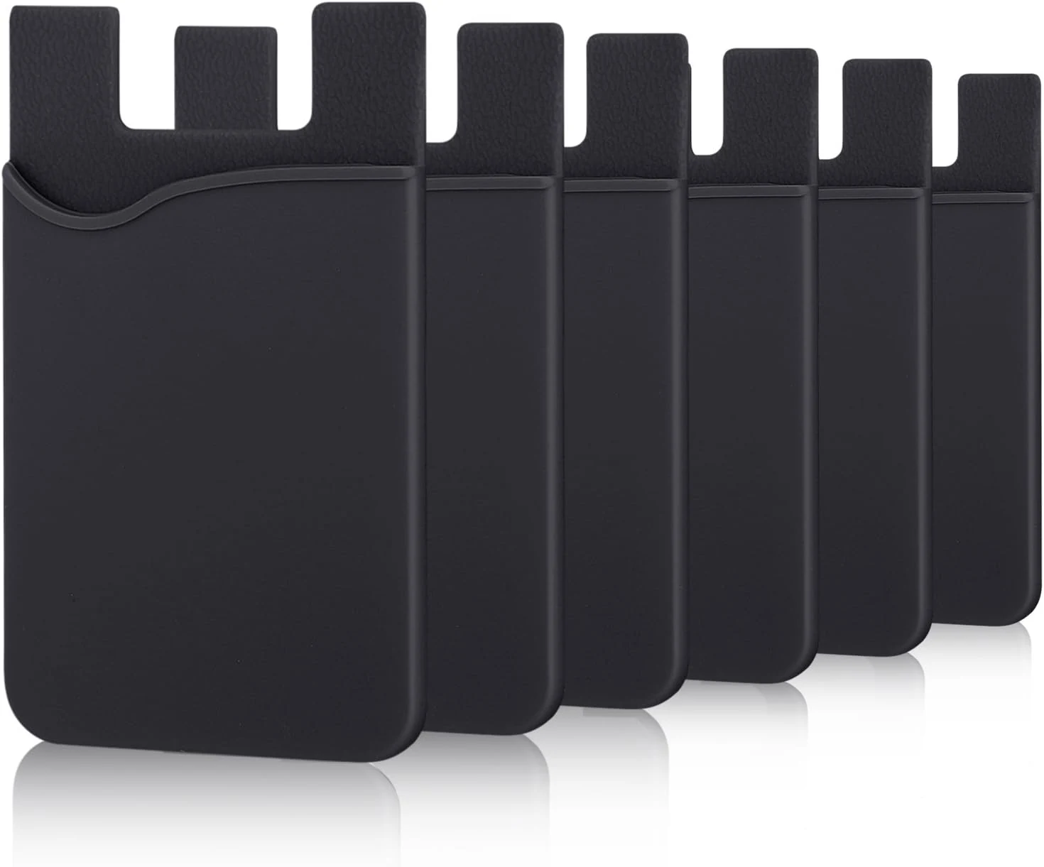 Adhesive Card Holder, 6 Pack Silicone Credit Card Holder for iPhone