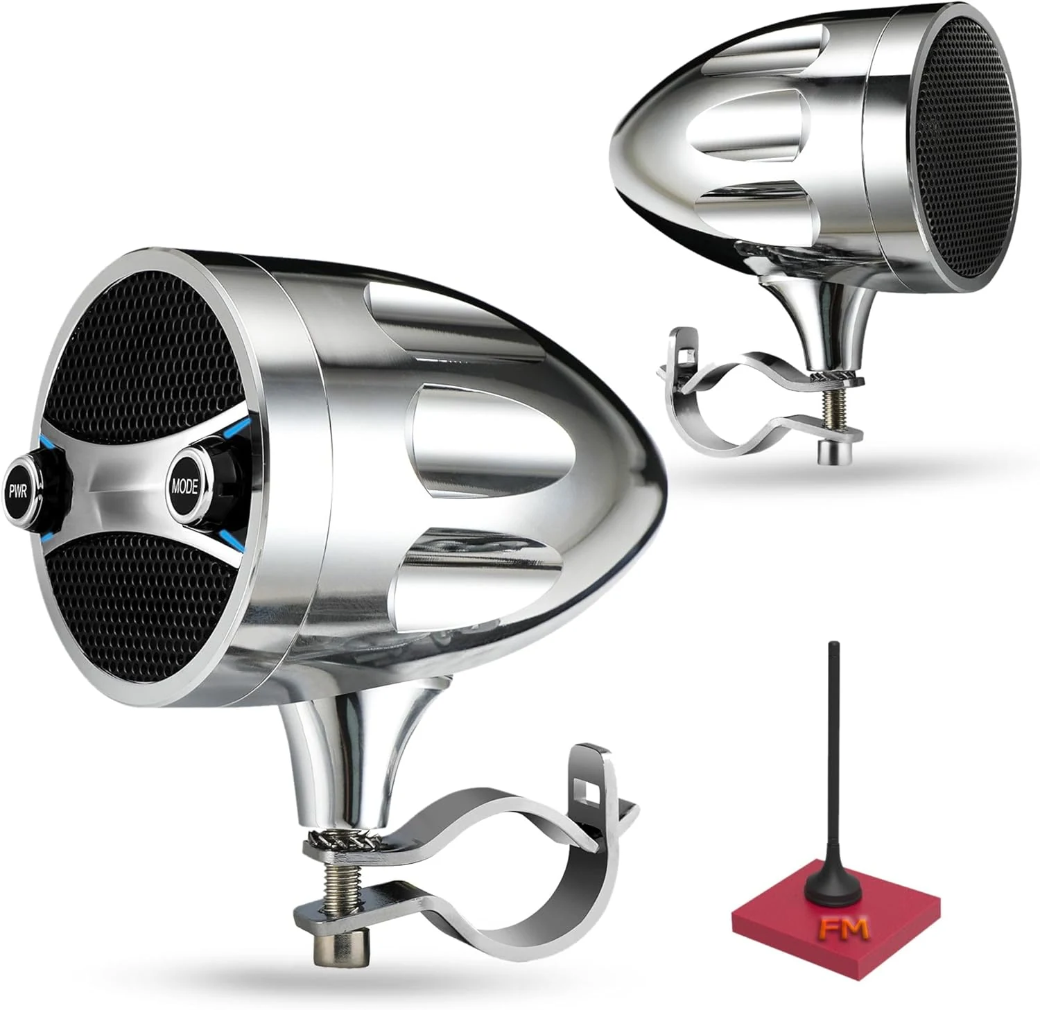 KSPEAKER S7 motorcycle Bluetooth speakers (IP67 waterproof, FM radio, handlebar mount)