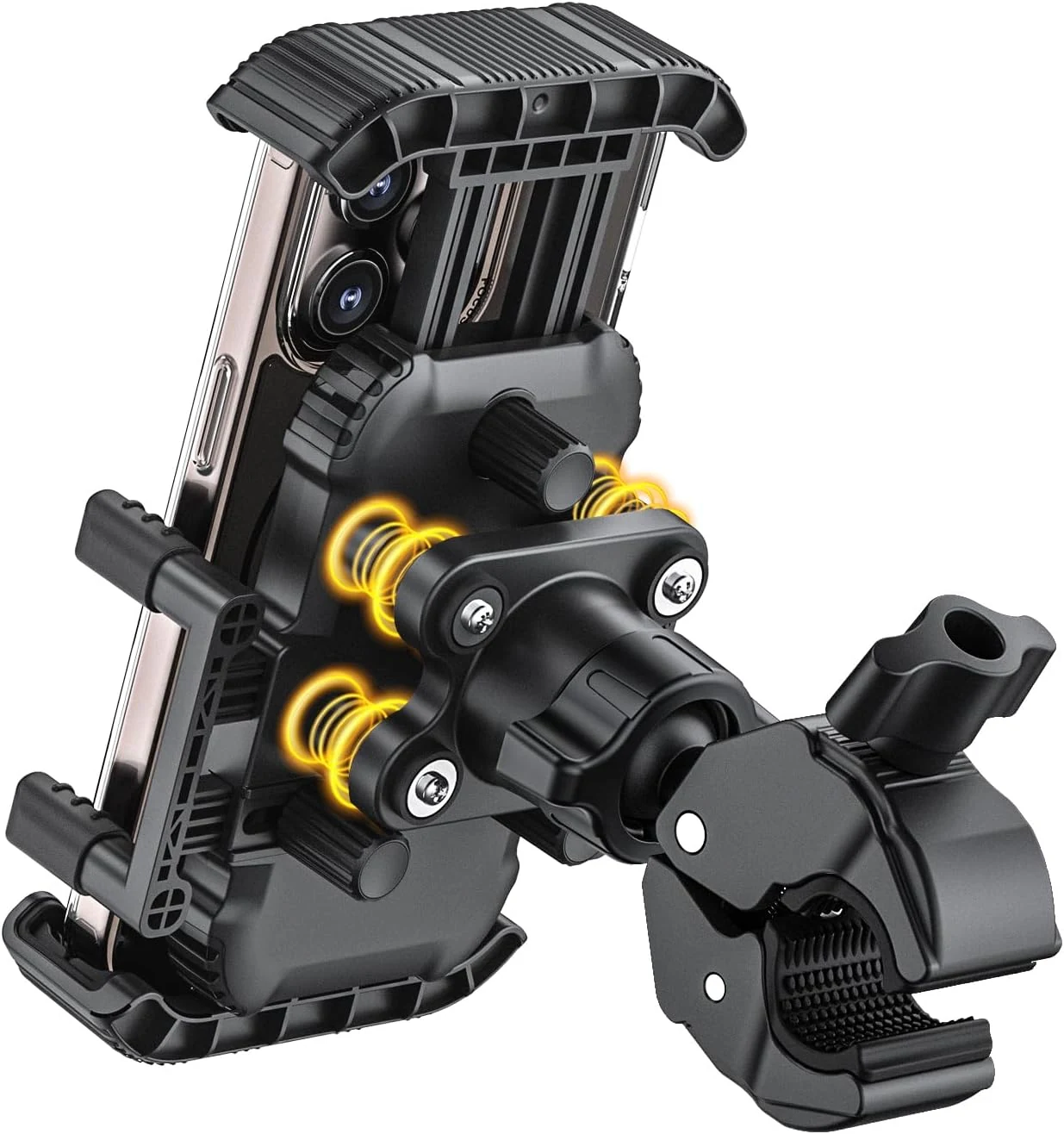 IZCUZK bike phone holder for handlebar, motorcycle phone mount, shock absorbing anti-shake