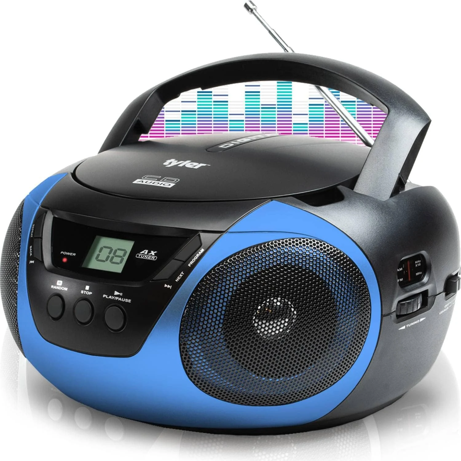Tyler Portable Boombox CD Player AM/FM Radio Combo, Dynamic Boom review