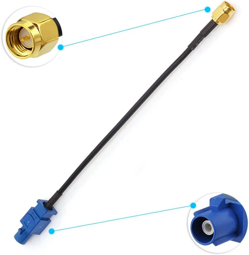 Eightwood Fakra C Plug to SMA Plug Male Car GPS Antenna Cable 6 inch
