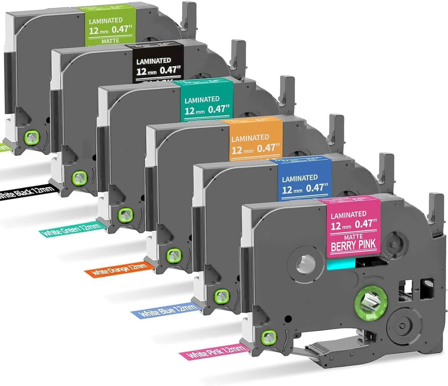 Colorty Replace for Brother P-Touch Label Maker Tape TZe 12mm
