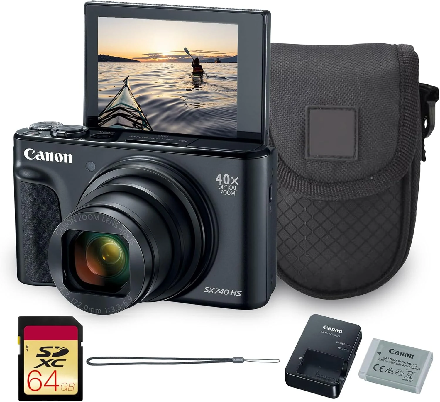 Canon PowerShot SX740 HS Digital Camera | 40x Optical Zoom, 4K Video, Wi‑Fi & Bluetooth