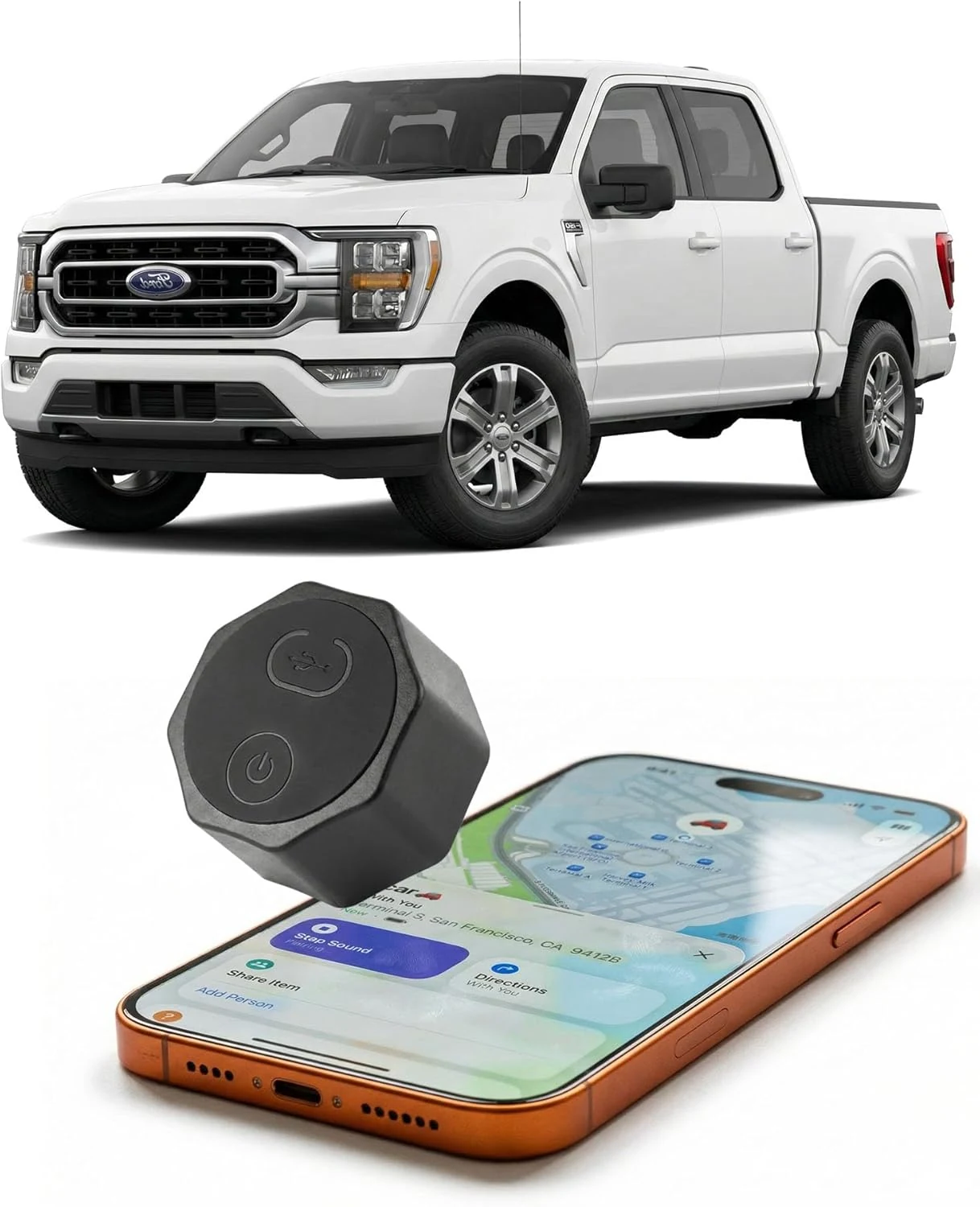 Air Tracker Tag Hidden Ultra Magnetic Finder for Vehicles, No Monthly Fee | 5-Year Battery | Works with Apple Find My (iOS Only)