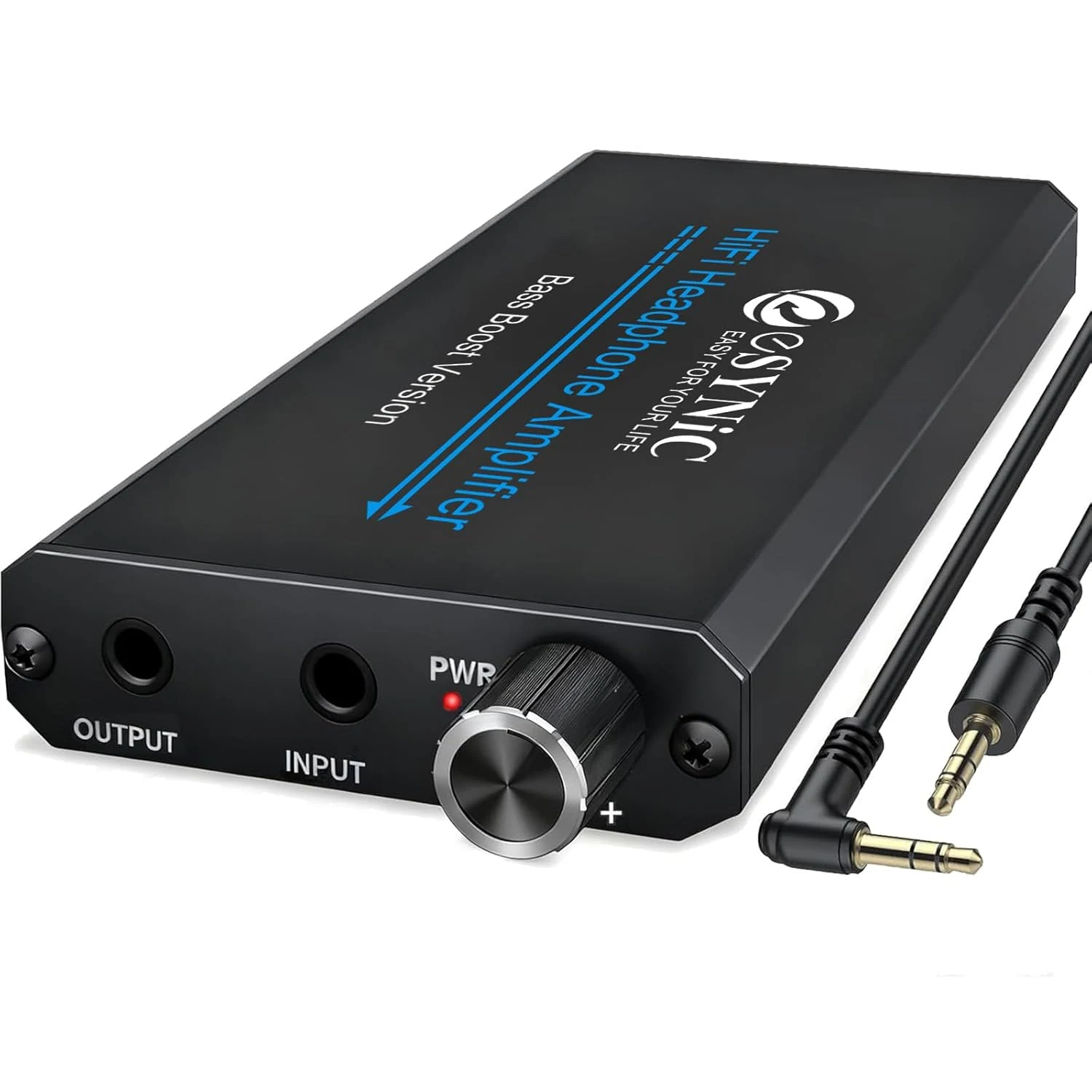 eSynic Pro Bass Boost Headphone Amplifier Rechargeable 16-300Ω Portable Hi-Fi Audio Amp