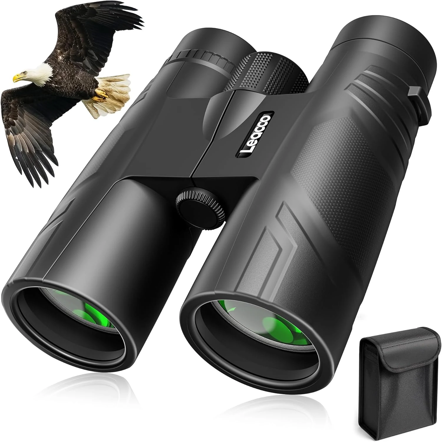 Leacco 10x25 Compact Binoculars for Adults and Kids Large View