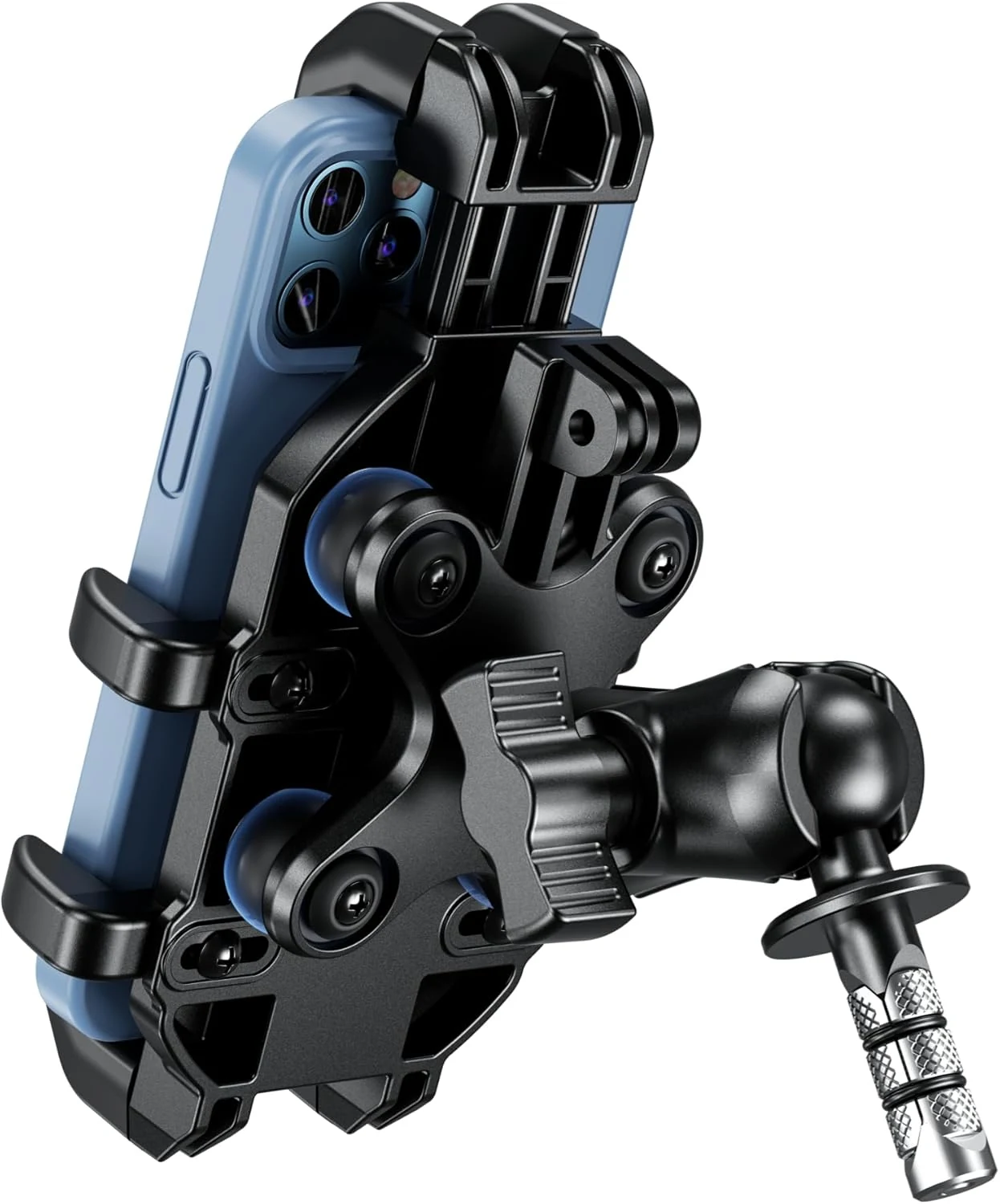 BRCOVAN Motorcycle Fork Stem Phone Mount Holder with Vibration Dampener