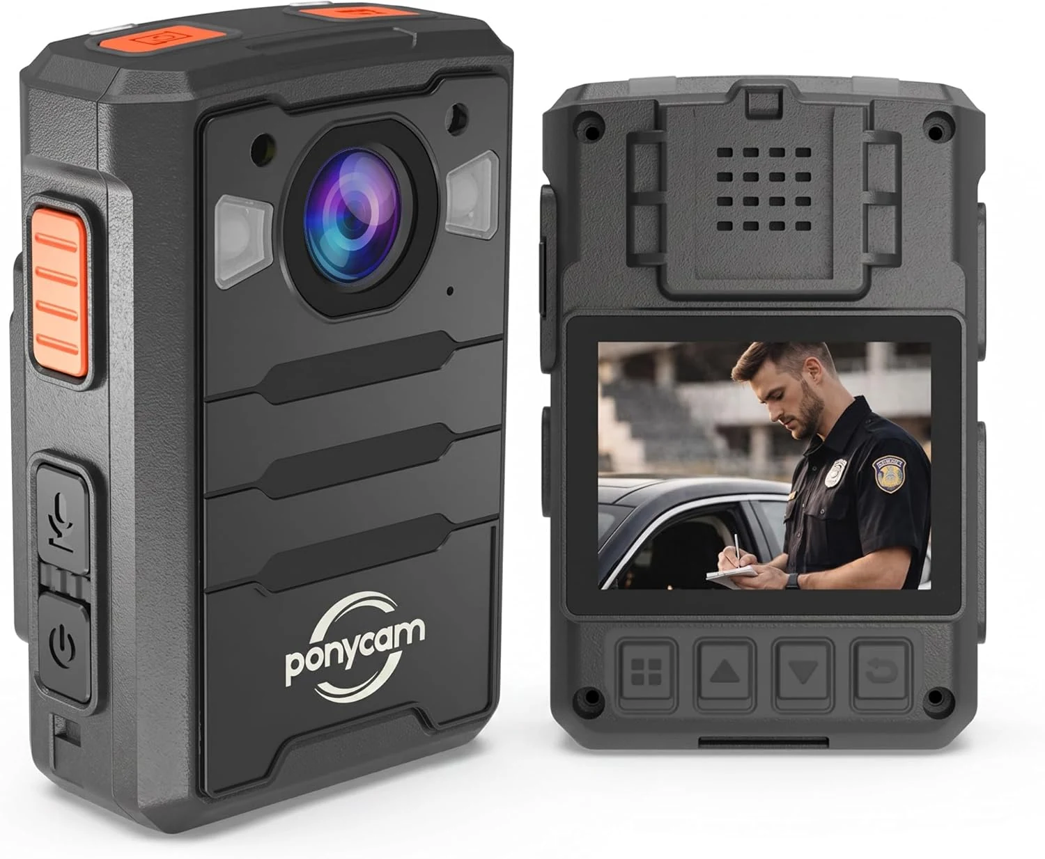 1440P 4G GPS Body Camera, SIM Card Included, 17H Record Time, 3600mAh Battery, 128G Memory Audio Video Recording and Intercome Body-Worn Camera, Data-encrypt for Security, Work, Guard