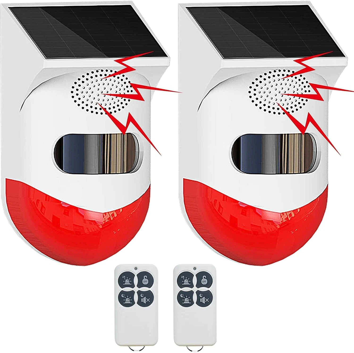 ChunHee Solar Motion Sensor Outdoor Alarm, Adjustable Sensitivity Motion Activated Alarm (129db)