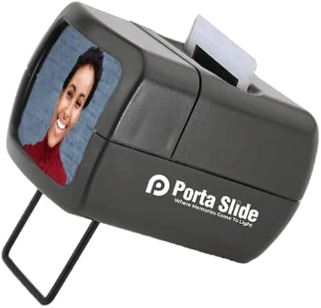 PORTA SLIDE PS-E2 Illuminated Slide Viewer (Battery-Operated, 2x2 & 35mm)