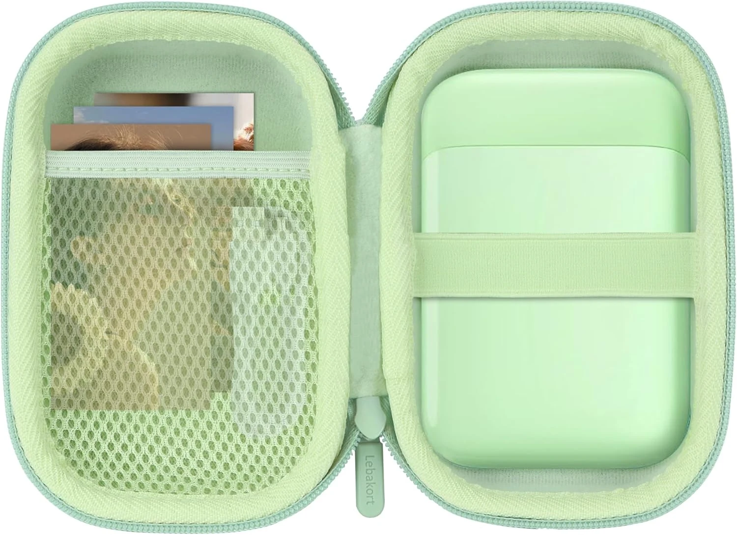 Lebakort Storage Case Compatible with Liene 2x3” Photo Printer Mini Instant Portable Color Mono Photo Printer (Green Case)