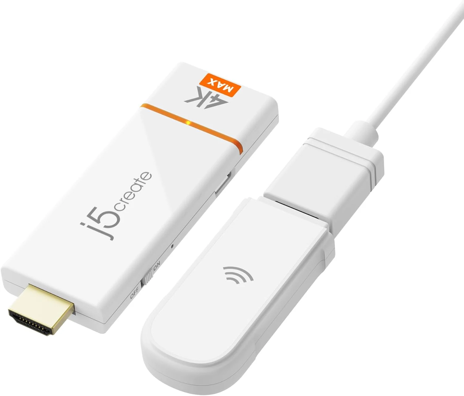j5create ScreenCast 4K Max Wireless Display Adapter with Enhanced Antenna (JVAW76MAX)