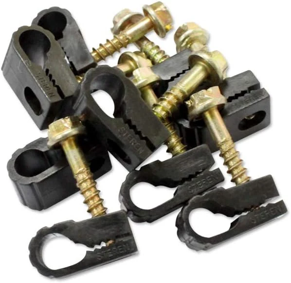 STEREN Coaxial Cable Clips (100 Pack, Black)