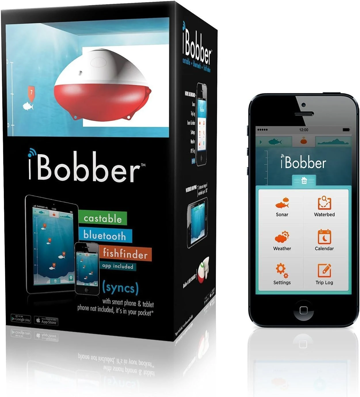 ReelSonar iBobber portable wireless bluetooth fish finder depth finder