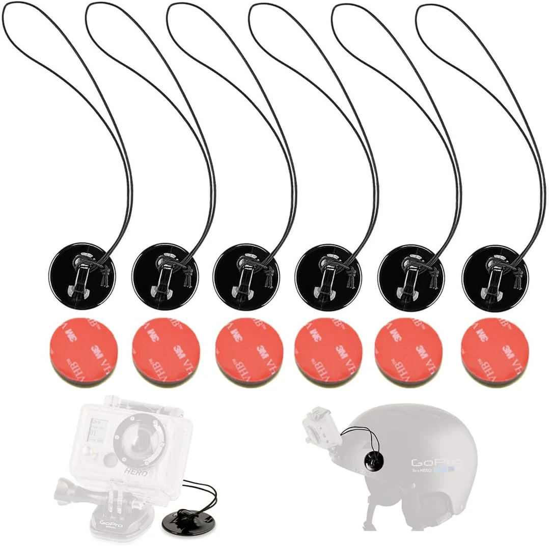 DEKEENSTAR Action Camera Safety Tether Strong Adhesive Stickers Strap Cord Compatible