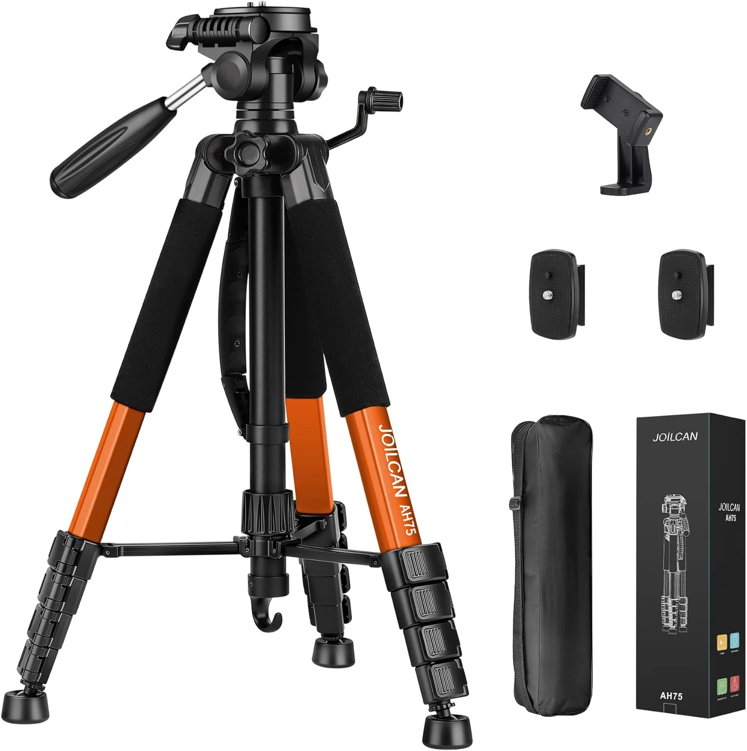 JOILCAN Tripod Camera Tripods, 74" Tripod for Camera Cell Phone Video Photography
