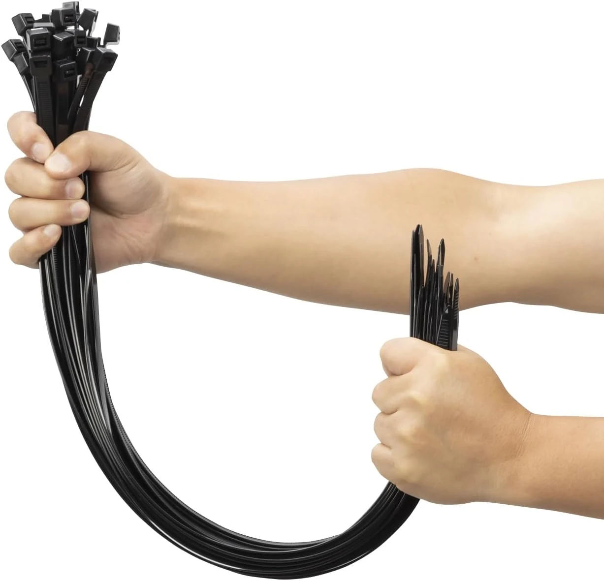 XINGO 24 inch Black Long Zip Ties Heavy Duty 100 PCS, 200LBS Ultra Strong Plastic Wire Ties