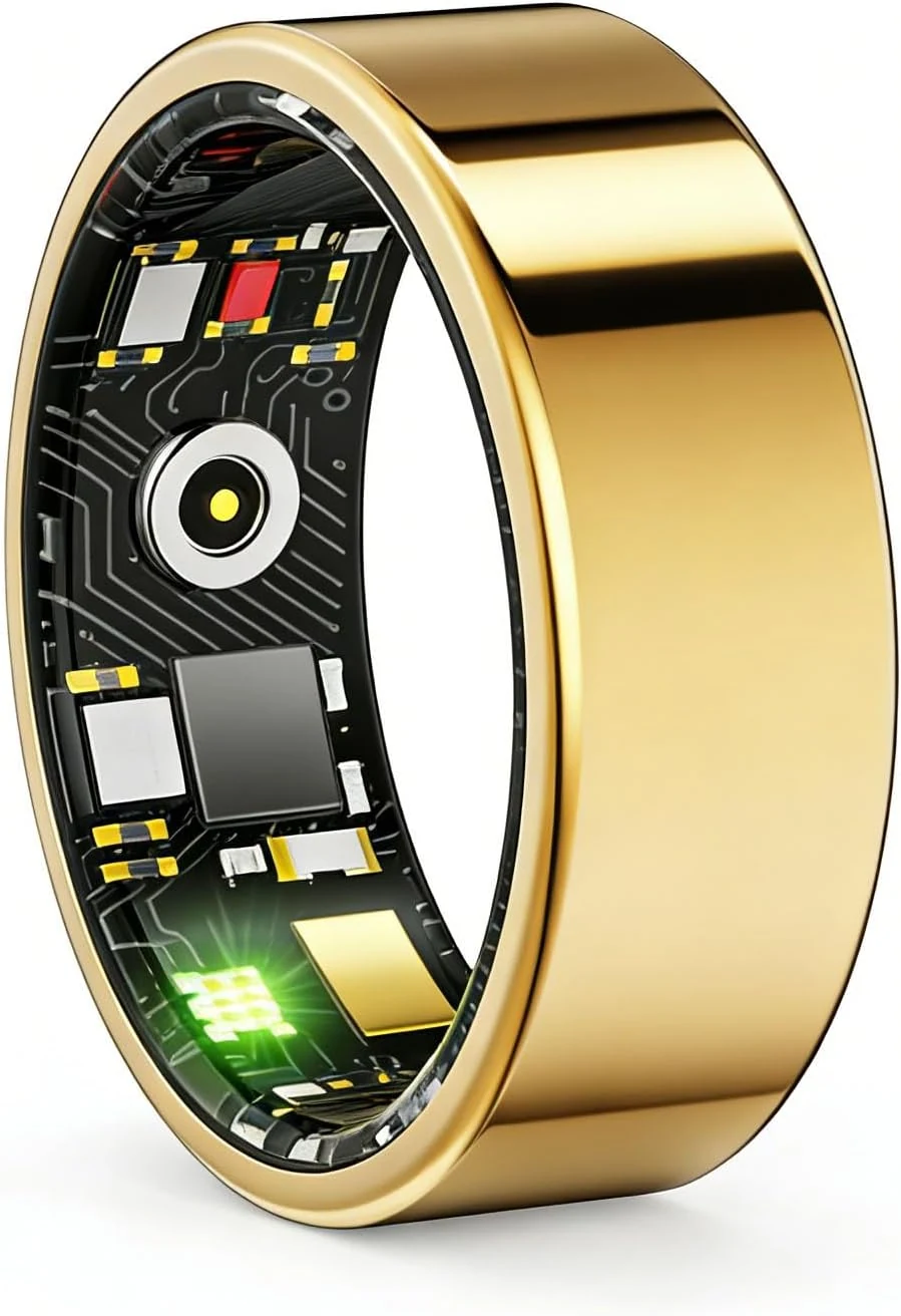 UniJethro smart ring for women & men, health tracker ring with heart rate, blood oxygen, blood pressure (IP68)