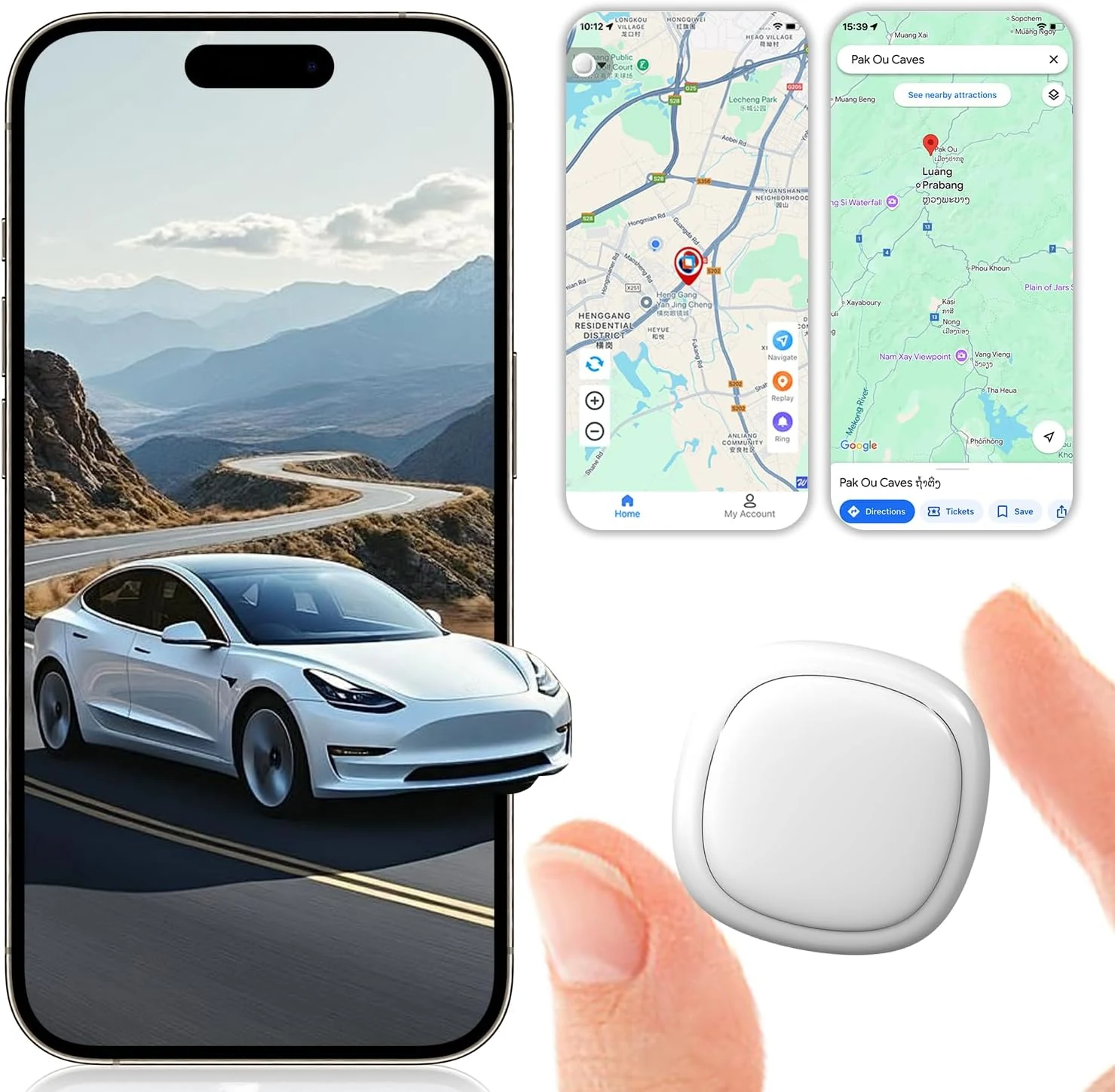 No Subscription Required/No Monthly fees/No SIM Card Needed. 2026 Model New GPS Tracker for Vehicle, with a Free app, Waterproof and Magnetic, with Long Battery Life