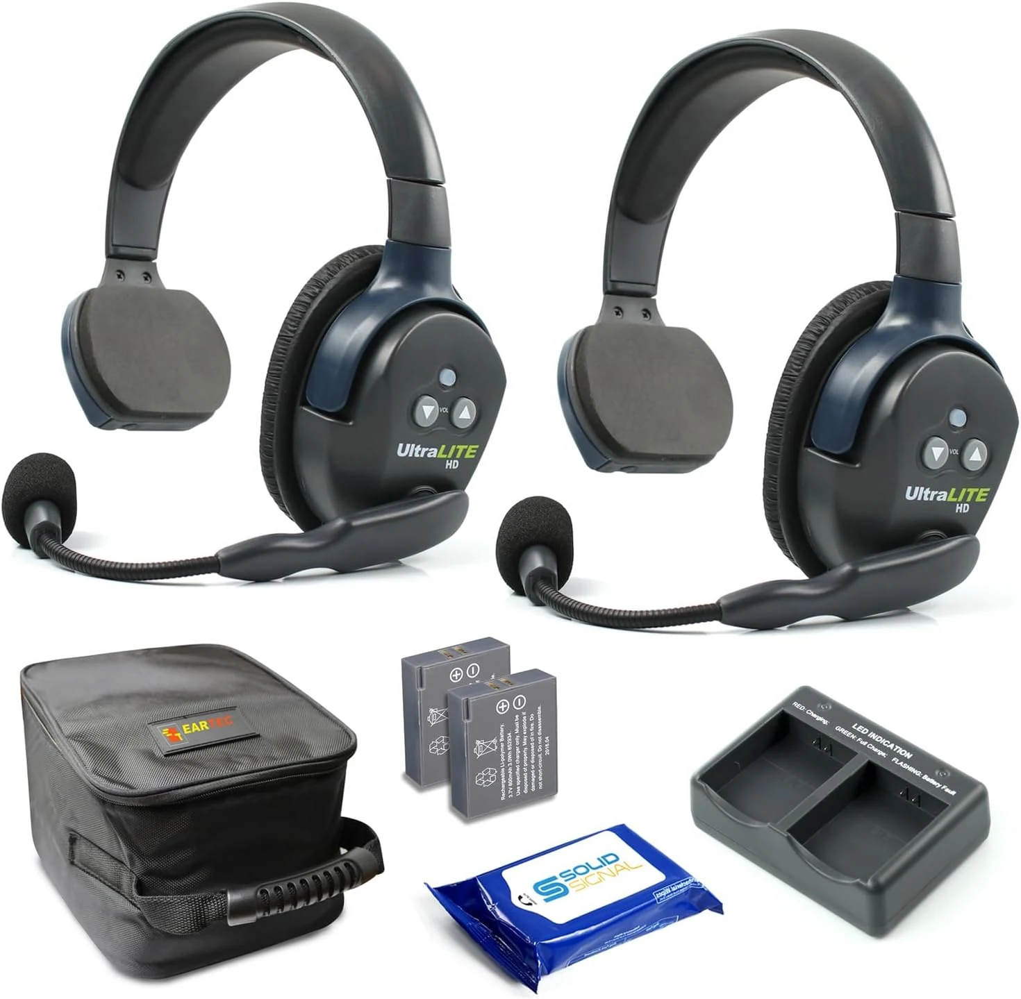 Eartec UL2S Ultralite HD Wireless Intercom Headset System, 2-Person Full Duplex