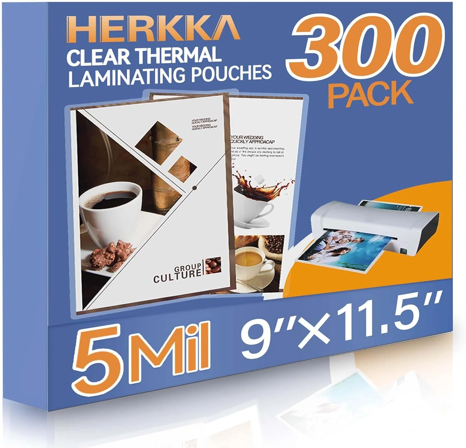 HERKKA 300 Pack Laminating Sheets, Holds 8.5 x 11 Inch