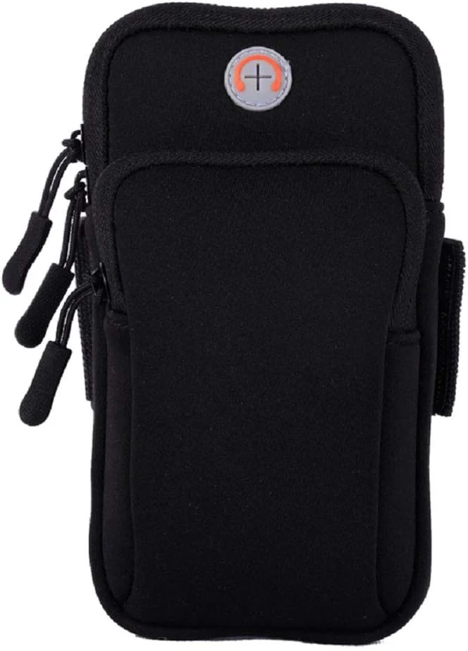 Phone Holder for Running Armband iPhone 17 16 16e 15 14 13 12 11 Pro Max XS XR Plus Mini Galaxy Ultra S26 S25 S24 S23 S22 S21 Note 20 10 Pouch Bag, Arm Band Sleeve Fit Sport Gym Hiking Black