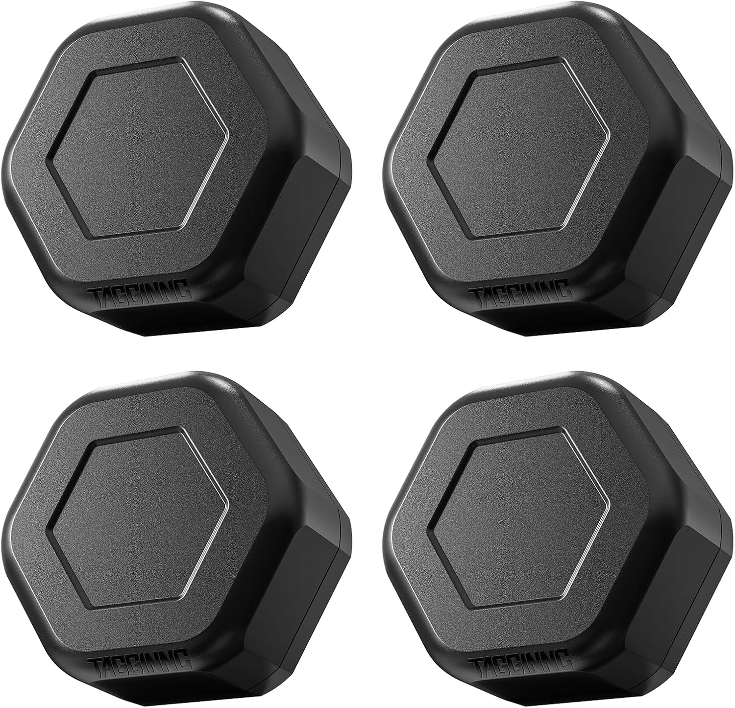 4 Pack Tagginnc Magnetic Case for Air Tag – Ultra Strong Magnet & Discreet Hexagonal Nut Design with Non-Slip Base, Waterproof & Shatterproof, Compatible with Apple Air Tag Gen 1st&2nd