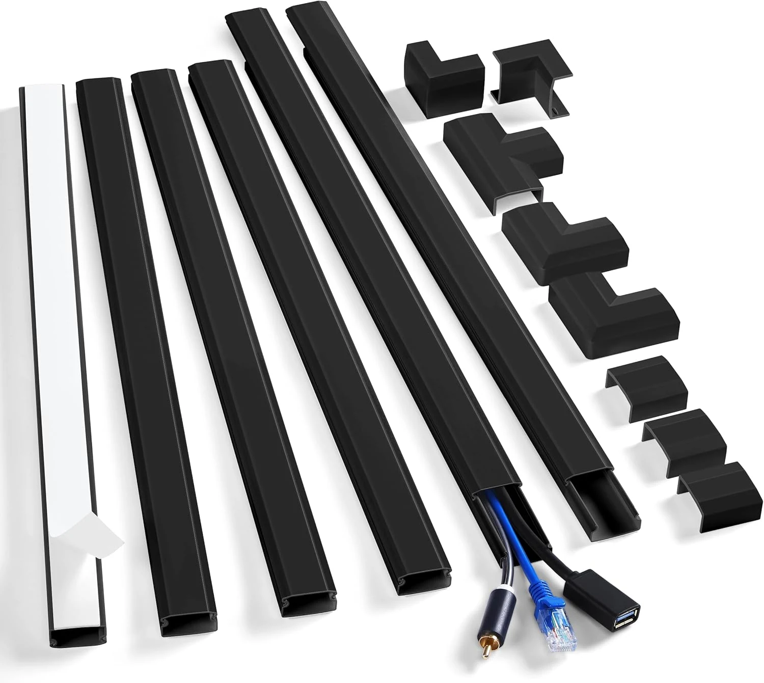 ZhiYo Cord Cover Wall Kit, 94.5in Cord Hider Wall Mounted TV
