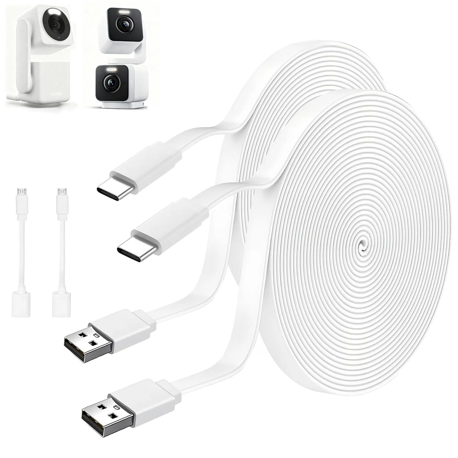 25FT USB C Extension Cable for CCTV Camera (Chaflexrge)