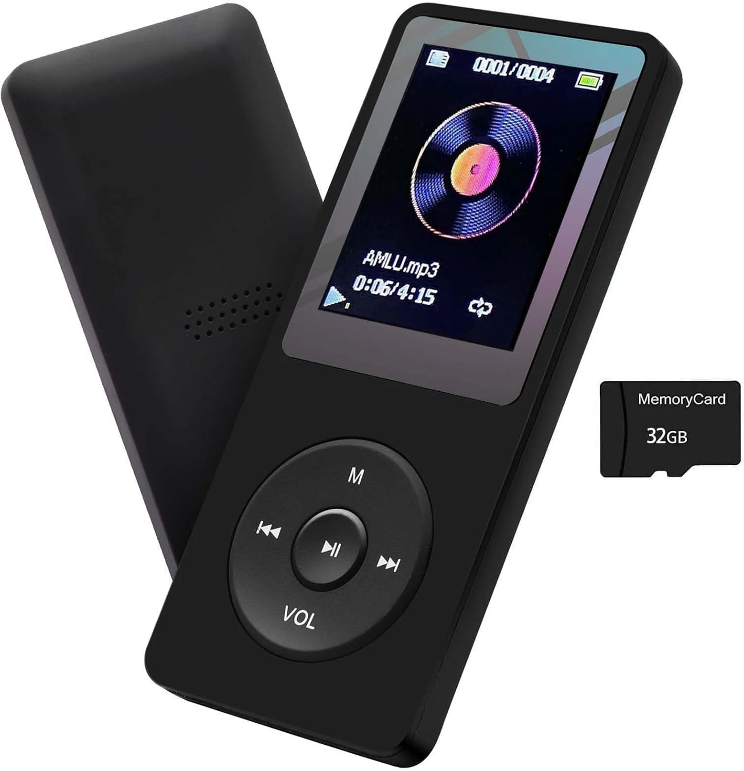 MP3 Player 32GB with Speaker Earphone Portable HiFi Lossless Sound