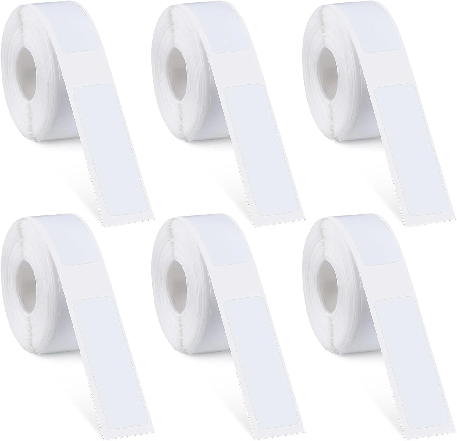6 Rolls Label Maker Tapes for Phomemo D30, 960 Pcs 12 x 40mm Thermal Labels Printer Sticker Paper