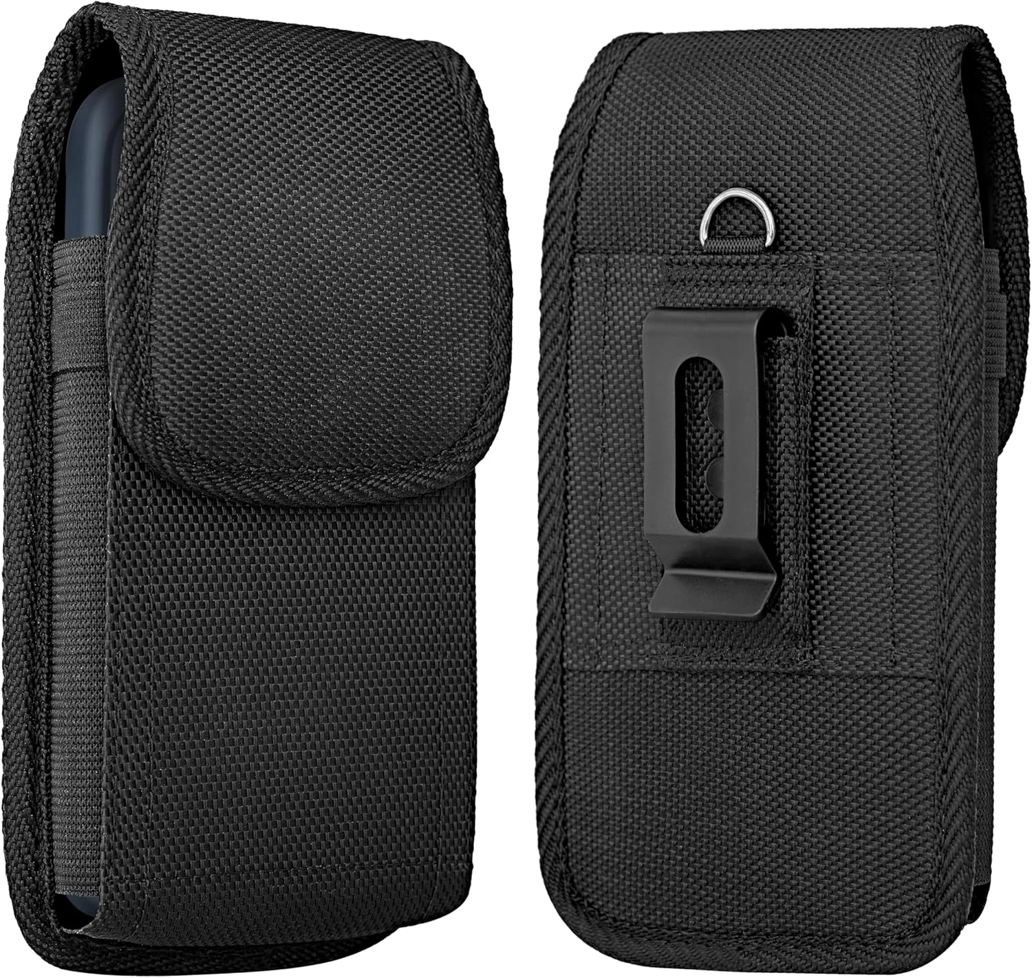 NUVAVO holster for iPhone 17/16/15/14/13/12/11 (belt clip nylon pouch)