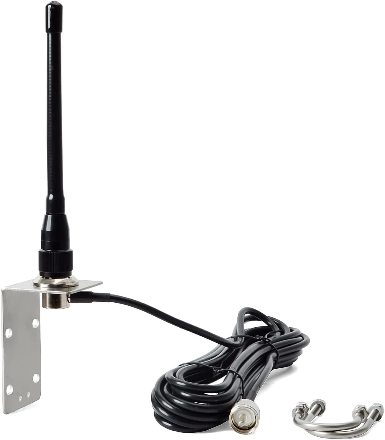 UAYESOK Small VHF Marine Antenna 159V Stubby Boat Antenna W/16.4ft RG-58 coaxial Cable
